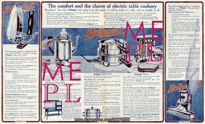 : Advert for Hotpoint electric goods : Advert for Hotpoint electric goods
