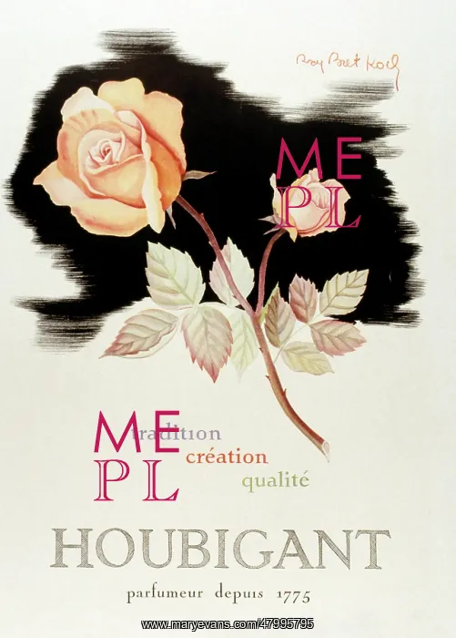 : Advertisement for Houbigant perfume : Advertisement for Houbigant perfume