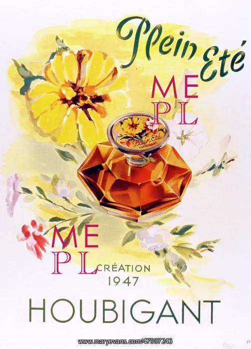 : Advertisement for Houbigant perfume : Advertisement for Houbigant perfume