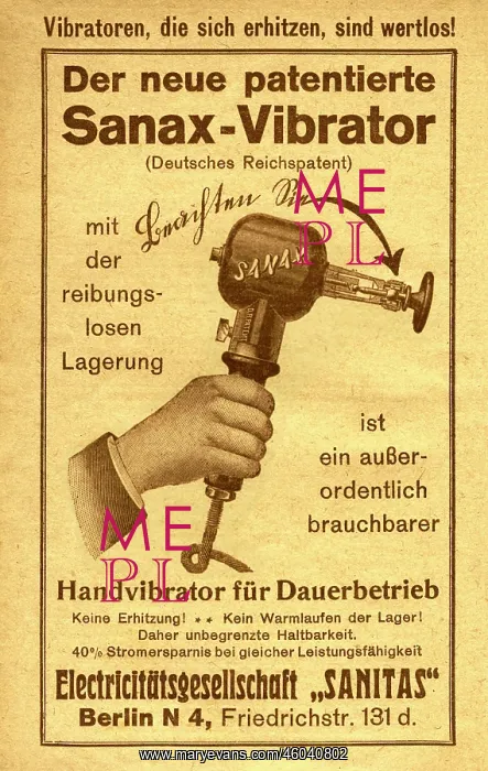 : advertising, household, Sanax vibrator, hand : advertising, household, Sanax vibrator, hand