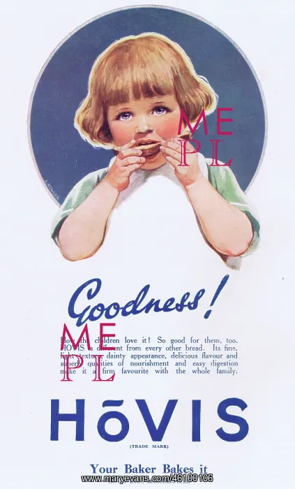 : Advert for Hovis bread, 1925 : Advert for Hovis bread, 1925
