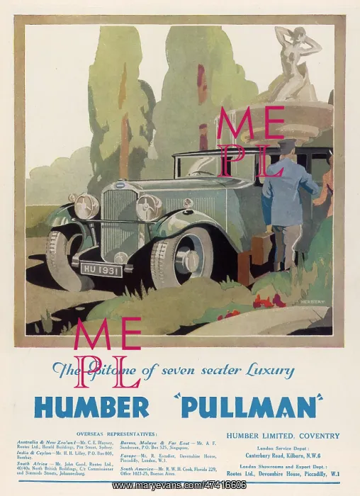 : ADVERT HUMBER PULLMAN : ADVERT HUMBER PULLMAN