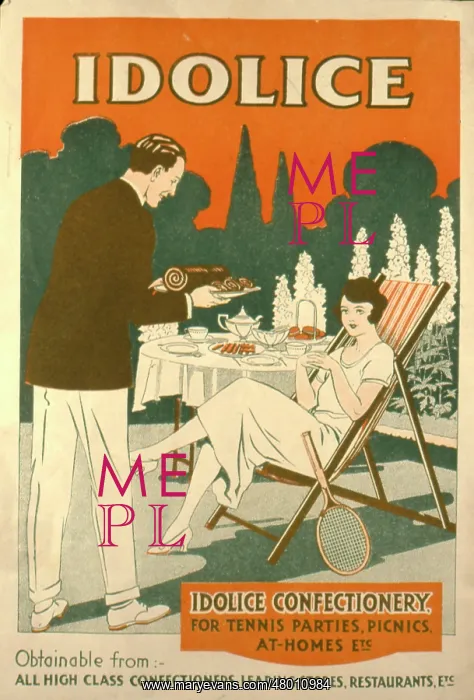 : Advertisement for Idolice Confectionery : Advertisement for Idolice Confectionery
