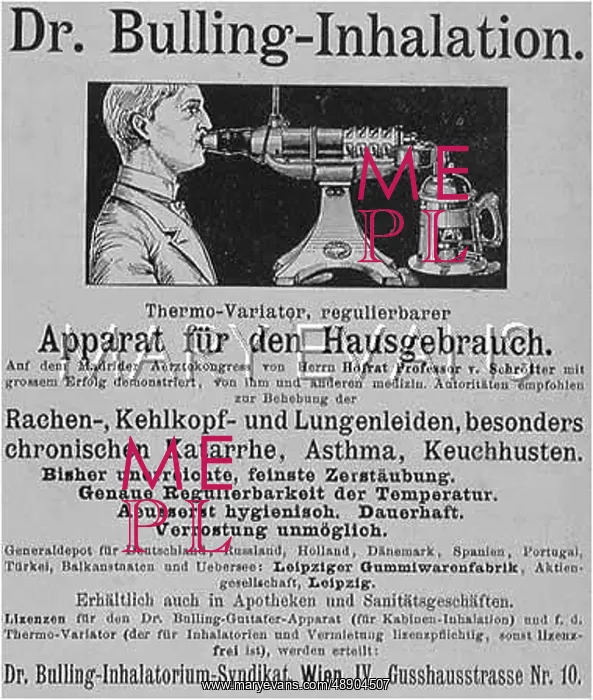 : ADVERT FOR INHALER / 1904 : ADVERT FOR INHALER / 1904