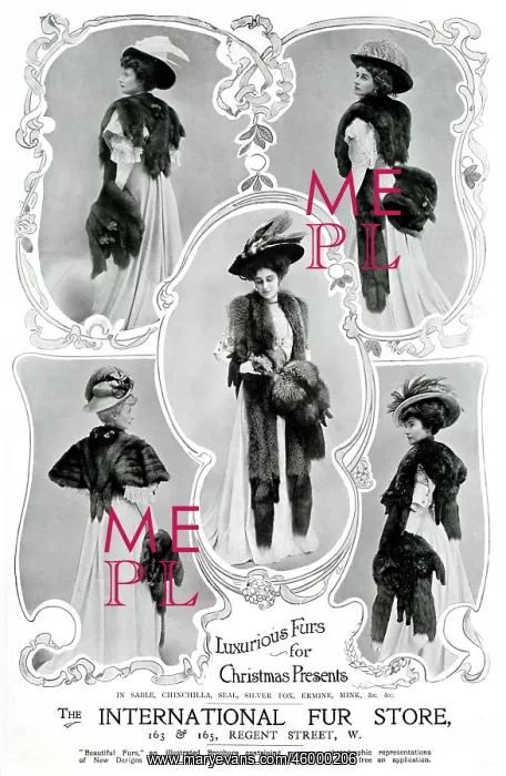 : Advert for International Fur Store 1907 : Advert for International Fur Store 1907