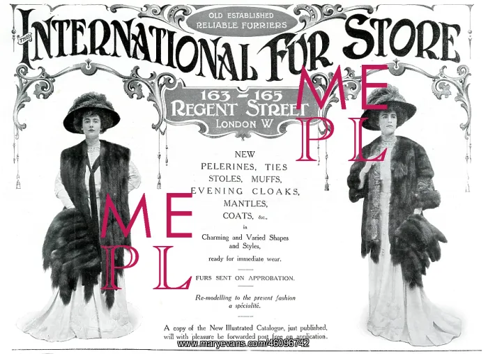  : Advert for International Fur Store 1908