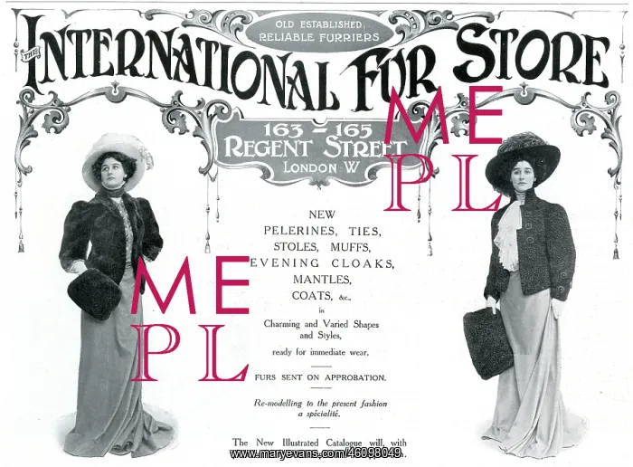 : Advert for International Fur Store 1908 : Advert for International Fur Store 1908