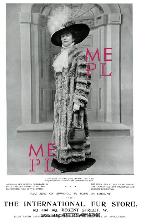 : Advert for International Fur Store 1909 : Advert for International Fur Store 1909