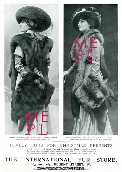 : Advert for International Fur Store 1909 : Advert for International Fur Store 1909