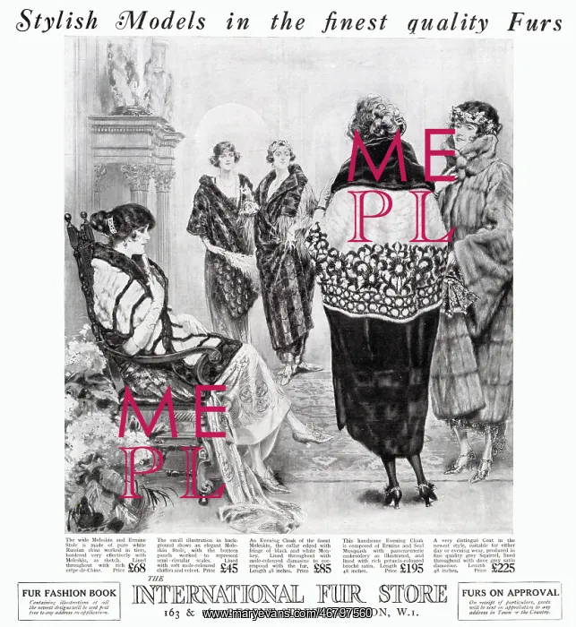 : Advert for International Fur Store 1922 : Advert for International Fur Store 1922