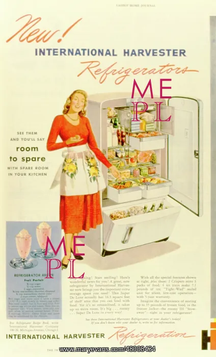 : Advertisement for International Harvester refrigerator : Advertisement for International Harvester refrigerator