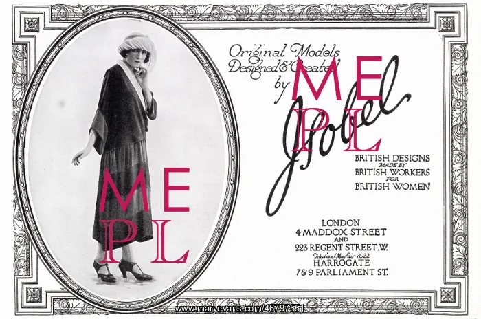 : Advert for Isobel fashion 1922 : Advert for Isobel fashion 1922