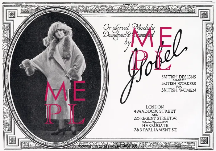 : Advert for Isobel fashion 1922 : Advert for Isobel fashion 1922