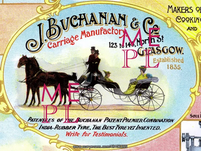  : Advert, J Buchanan & Co, Carriage Makers, Glasgow