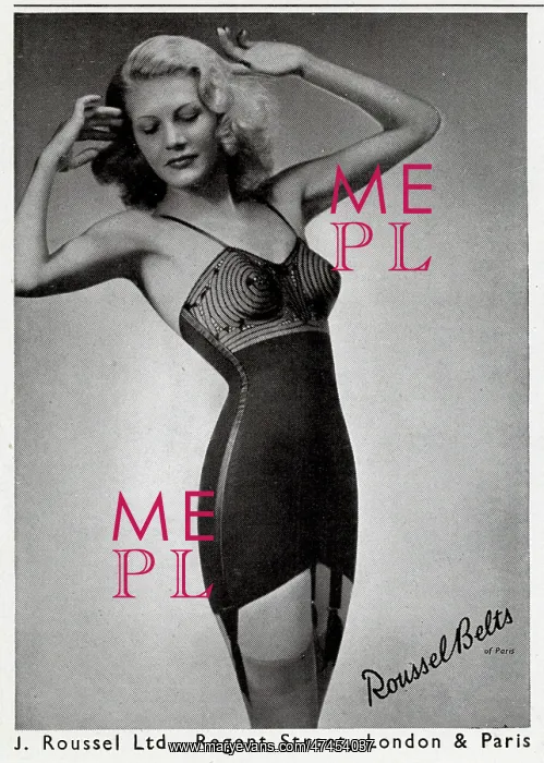 : Advert for J. Roussel underwear 1947 : Advert for J. Roussel underwear 1947