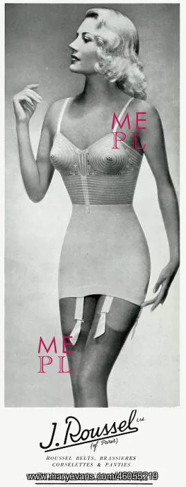 : Advert for J. Roussel underwear 1949 : Advert for J. Roussel underwear 1949