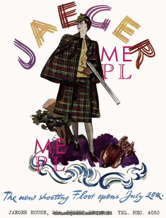 : Advert for Jaeger shooting outfit 1938 : Advert for Jaeger shooting outfit 1938
