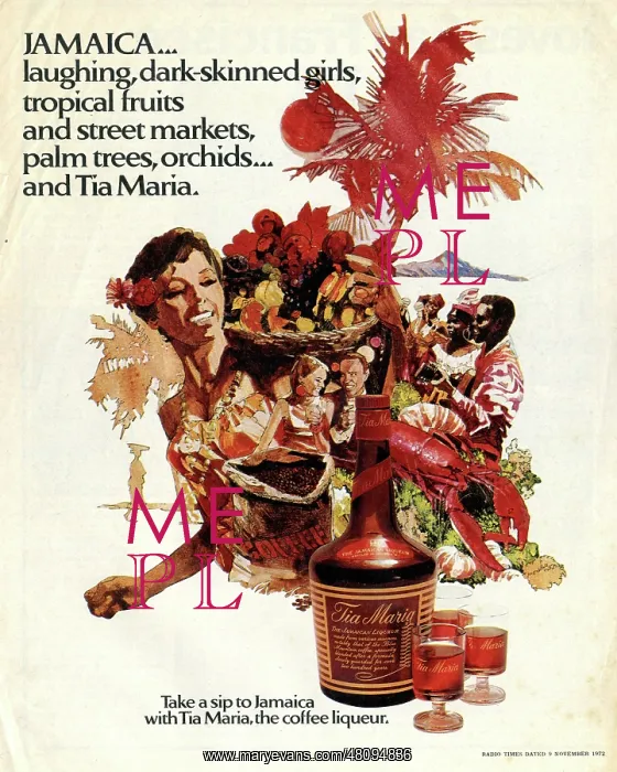 : Advertisement for Jamaica and Tia Maria : Advertisement for Jamaica and Tia Maria