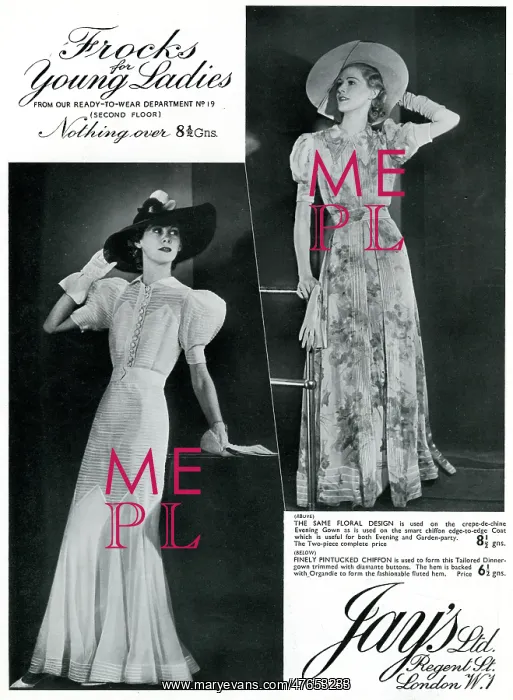 : Advert for Jay's frocks 1937 : Advert for Jay's frocks 1937