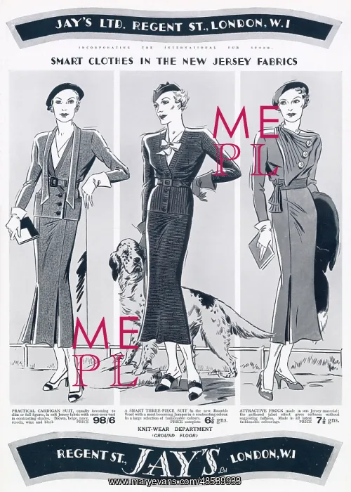 : Advert for Jay's smart clothing 1935 : Advert for Jay's smart clothing 1935