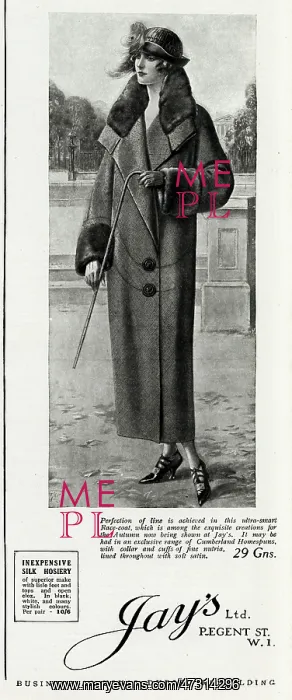  : Advert for Jay's womens coats 1923