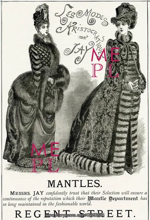 : Advert for Jay's women's mantles 1884 : Advert for Jay's women's mantles 1884