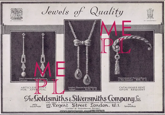 : Advert for Jewels of Quality from The Goldsmith : Advert for Jewels of Quality from The Goldsmith