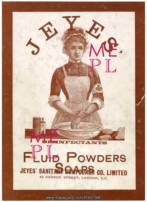 : Advert for Jeyes disinfectant 1890s : Advert for Jeyes disinfectant 1890s