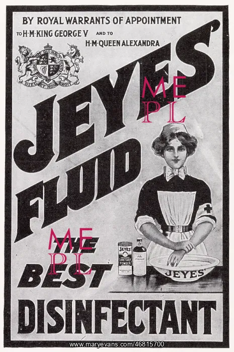 : Advert for Jeyes disinfectant 1911 : Advert for Jeyes disinfectant 1911