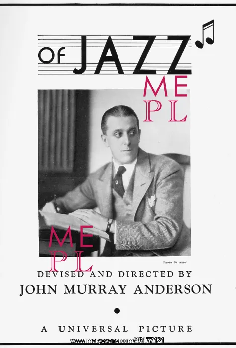 : Advert for Johm Murray Anderson who devised and : Advert for Johm Murray Anderson who devised and