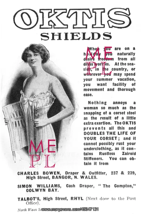 : Advert for John Barker & Co, corsets 1909 : Advert for John Barker & Co, corsets 1909