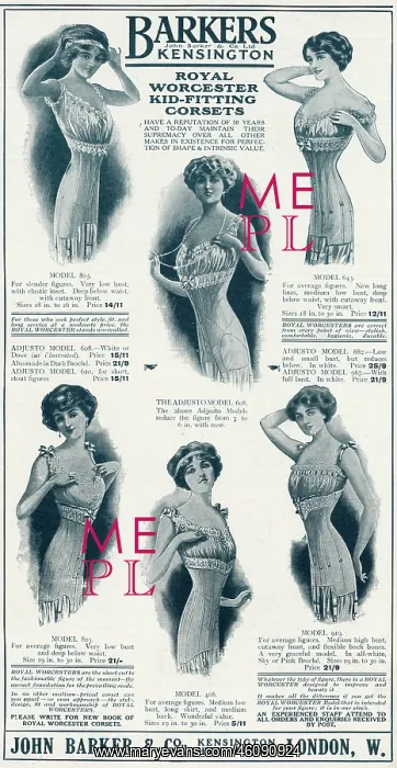 : Advert for John Barker women's underwear 1911 : Advert for John Barker women's underwear 1911