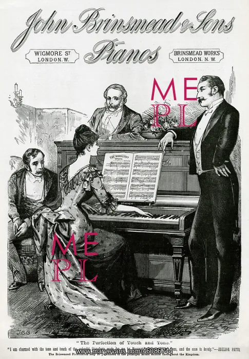 : Advert for John Brinsmead & Sons pianos 1889 : Advert for John Brinsmead & Sons pianos 1889