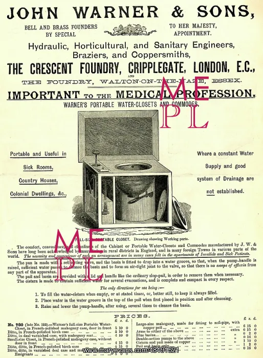 : Advert, John Warner & Sons, Cripplegate, London : Advert, John Warner & Sons, Cripplegate, London