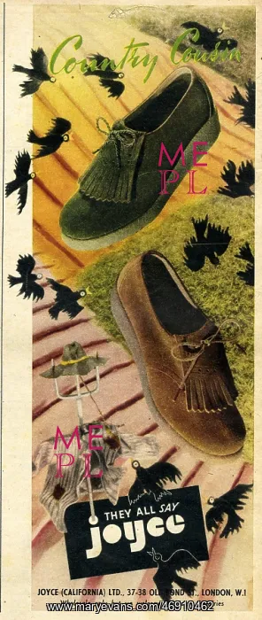 : Advert for Joyce shoes : Advert for Joyce shoes