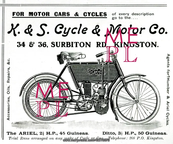  : Advert, K &s Cycle & Motor Co, Kingston, Surrey