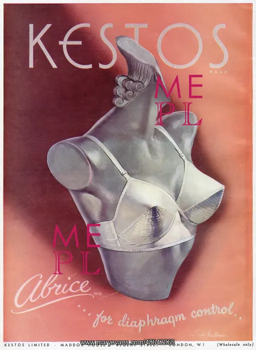 : Advert for Kestos brassiere 1951 : Advert for Kestos brassiere 1951