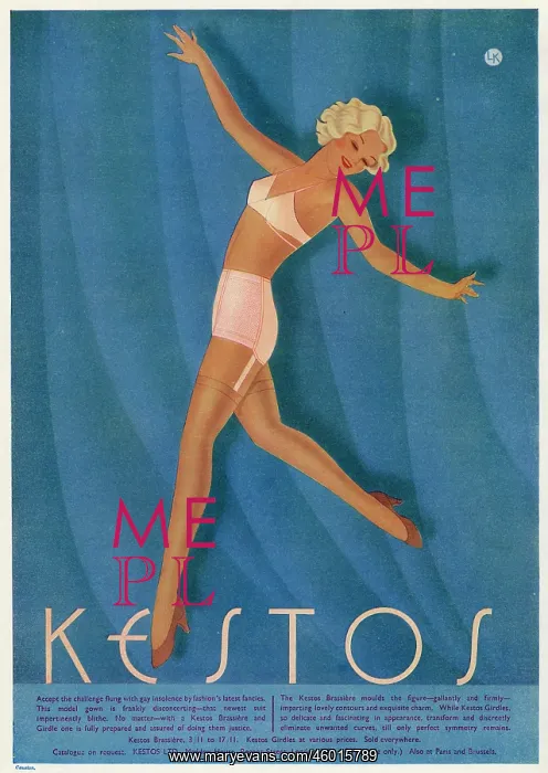 : Advert for Kestos lingerie 1933 : Advert for Kestos lingerie 1933