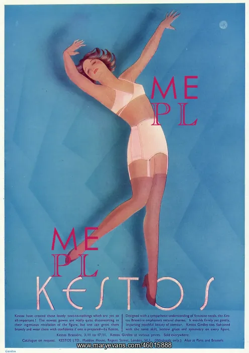 : Advert for Kestos lingerie 1933 : Advert for Kestos lingerie 1933