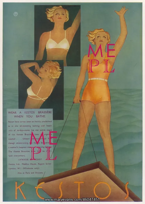 : Advert for Kestos lingerie 1933 : Advert for Kestos lingerie 1933