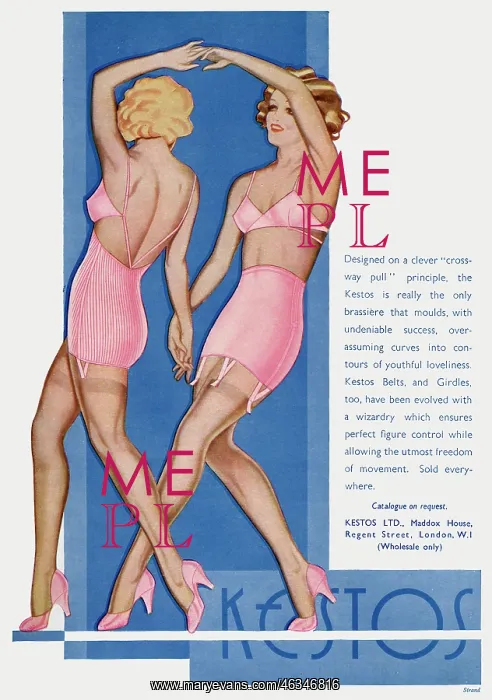 : Advert for Kestos lingerie 1935 : Advert for Kestos lingerie 1935