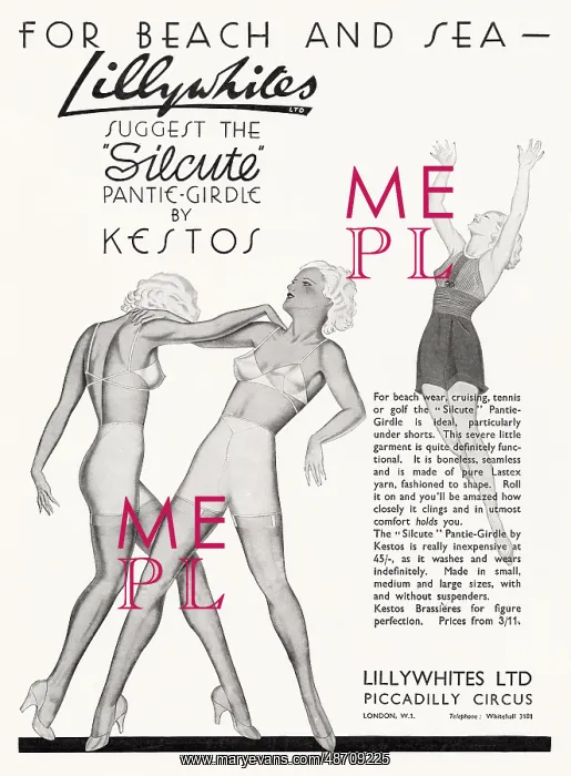 : Advert for Kestos lingerie 1935 : Advert for Kestos lingerie 1935