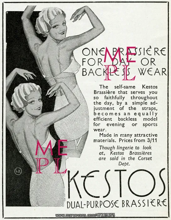: Advert for Kestos lingerie 1937 : Advert for Kestos lingerie 1937