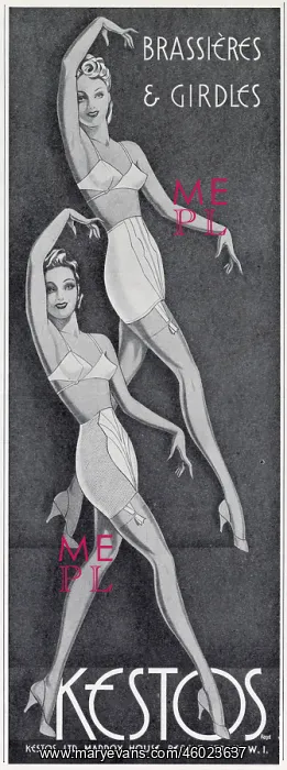 : Advert for Kestos lingerie 1940 : Advert for Kestos lingerie 1940