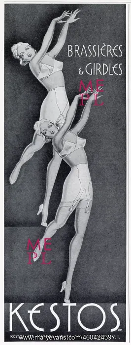 : Advert for Kestos lingerie 1940 : Advert for Kestos lingerie 1940