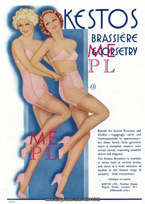 : Advert for Kestos underwear 1934 : Advert for Kestos underwear 1934