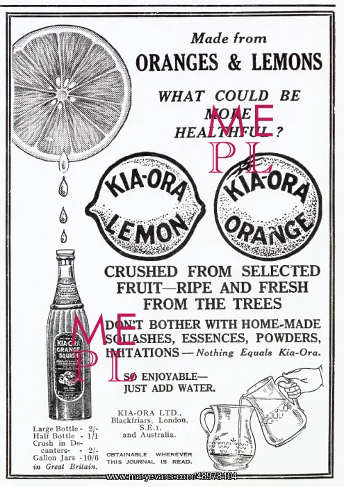  : Advert for Kia-Ora - fruit drink 1929