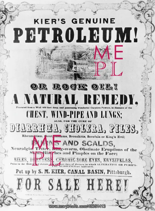 : Advertisement for Kier's genuine petroleum, 1849 : Advertisement for Kier's genuine petroleum, 1849
