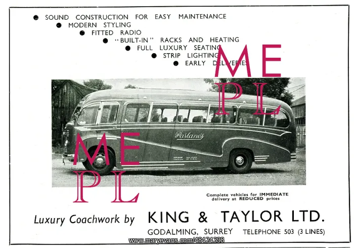 : Advert, King & Taylor Ltd, Godalming, Surrey : Advert, King & Taylor Ltd, Godalming, Surrey