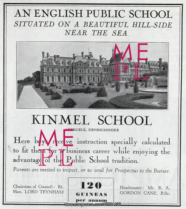 : Advert for Kinmel School : Advert for Kinmel School